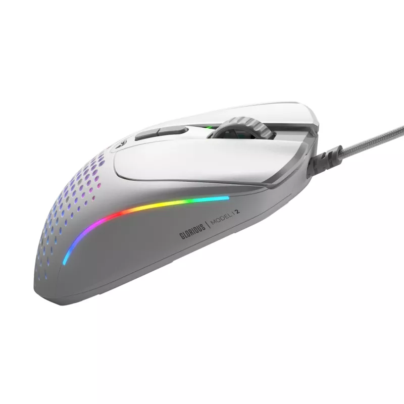 Glorious Gaming Glorious Model IV2 Wired - White, Right-hand, Optical, USB Type-A, 26000 DPI, White