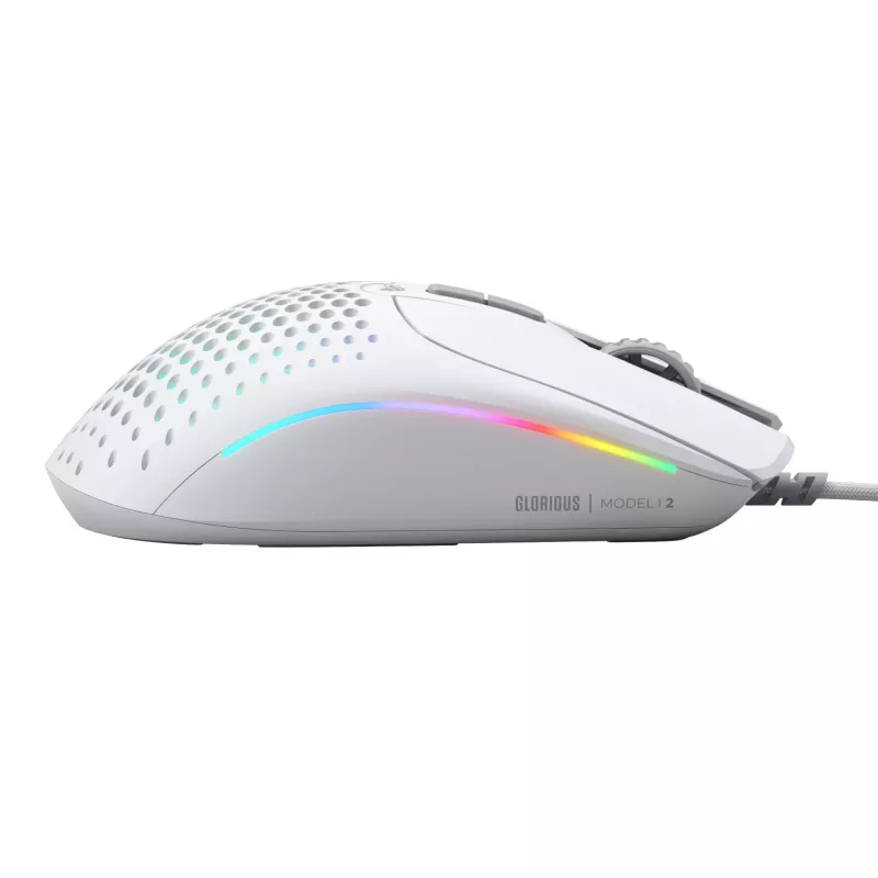 Glorious Gaming Glorious Model IV2 Wired - White, Right-hand, Optical, USB Type-A, 26000 DPI, White