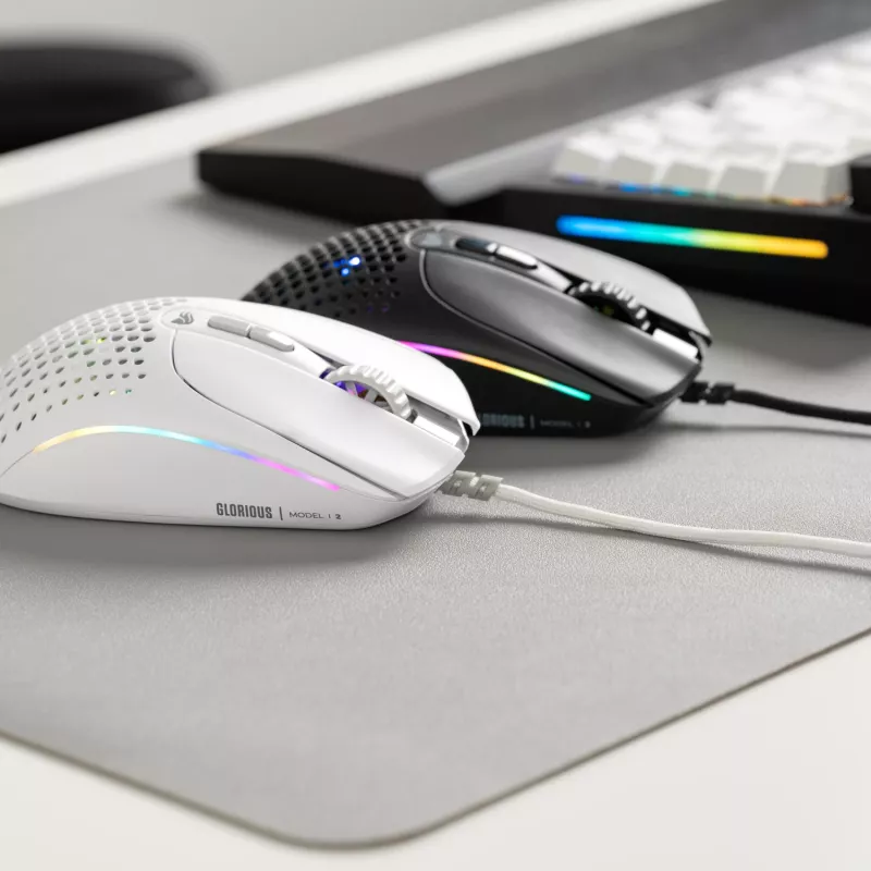 Glorious Gaming Glorious Model IV2 Wired - White, Right-hand, Optical, USB Type-A, 26000 DPI, White