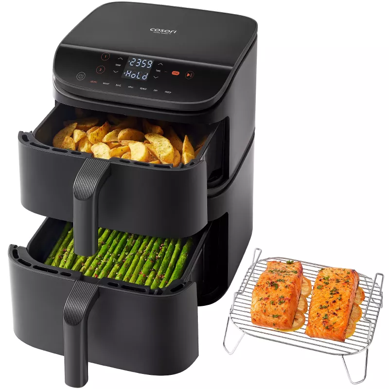 Cosori Turbo Tower Double 10.8 L Stand-alone 2630 W Hot air fryer Black