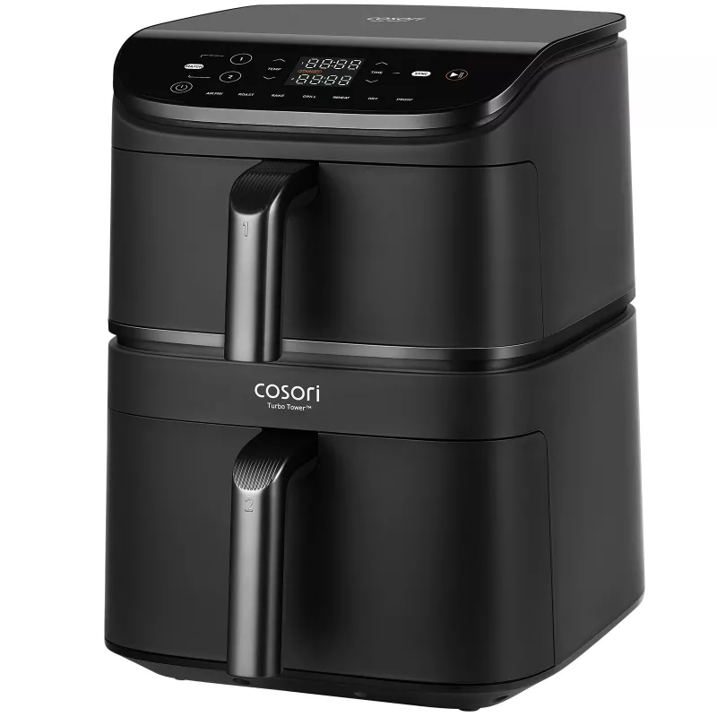 Cosori Turbo Tower Double 10.8 L Stand-alone 2630 W Hot air fryer Black
