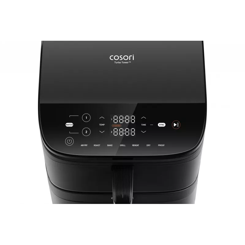 Cosori Turbo Tower Double 10.8 L Stand-alone 2630 W Hot air fryer Black