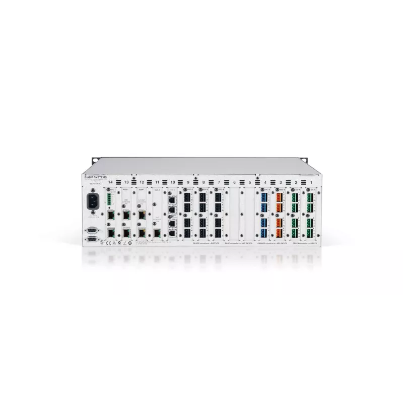 Biamp Tesira SERVER-IO AVB, 8000 Ω, 200 Ω, Black, Metallic, Red, 3U, OLED, 20 - 20000 Hz