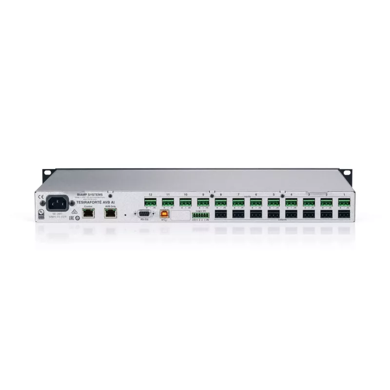 Biamp Tesira FORTÉ AVB AI, 8000 Ω, 207 Ω, Black, Metallic, 1U, OLED, 20 - 20000 Hz