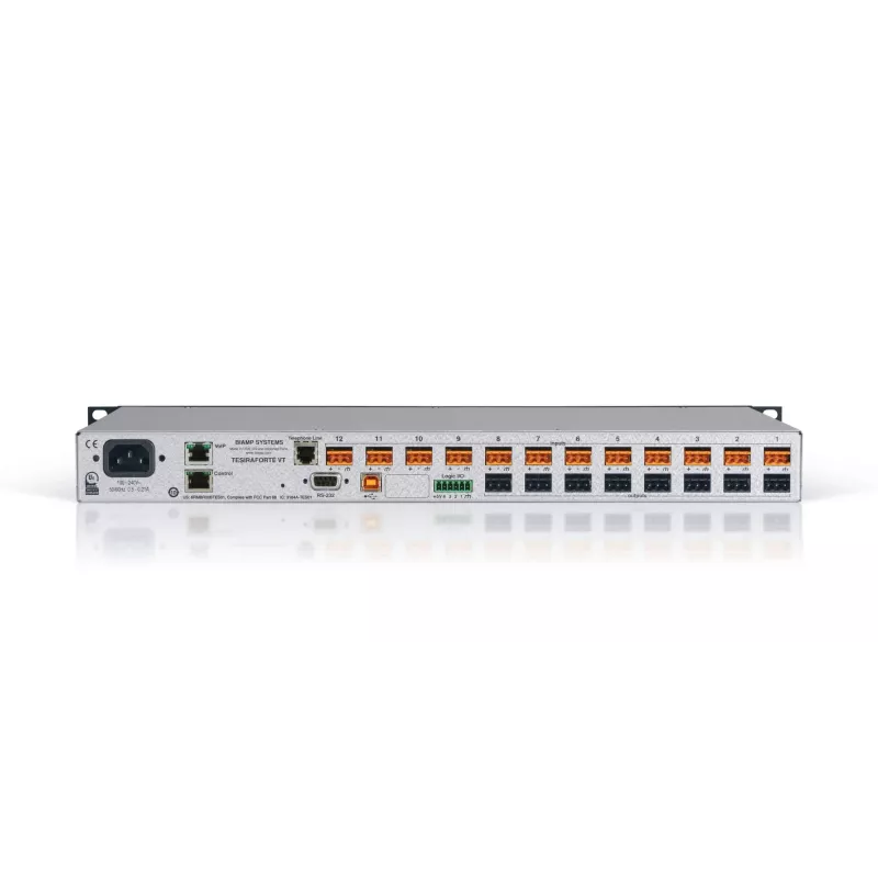 Biamp Tesira FORTÉ VT, 8000 Ω, 207 Ω, Black, Metallic, 1U, OLED, 20 - 20000 Hz