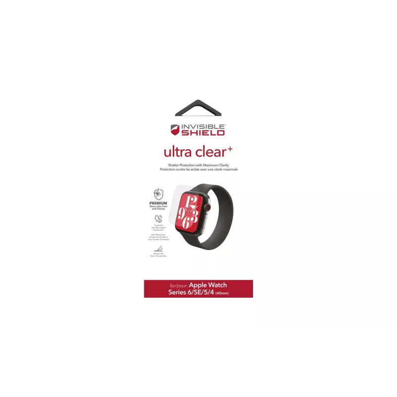 ZAGG InvisibleShield Ultra Clear+ Apple Watch Series 4/5/6/SE 40mm screen