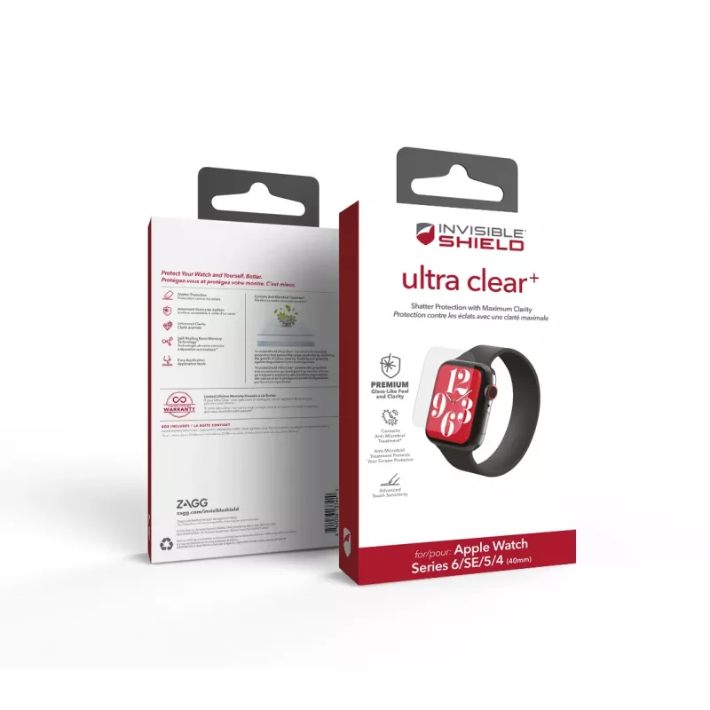 ZAGG InvisibleShield Ultra Clear+ Apple Watch Series 4/5/6/SE 40mm screen