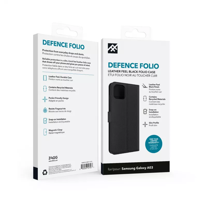 IFROGZ Defence Folio mobile phone case 16.5 cm (6.5 inch) Black