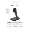 mophie UNV WRLS-snap+ stand & pad-Black-ROC-EU, Indoor, AC, Wireless charging, Black