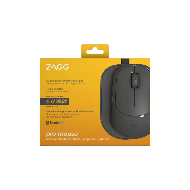 ZAGG Accessories-Promouse- Wireless Mouse & Wireless Charge Pad-Charcoal