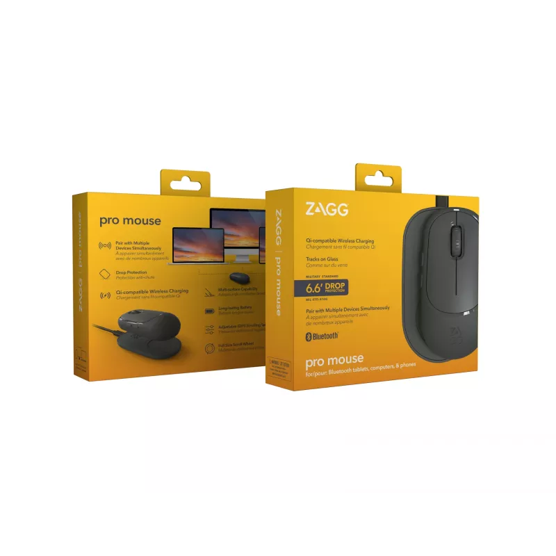 ZAGG Accessories-Promouse- Wireless Mouse & Wireless Charge Pad-Charcoal
