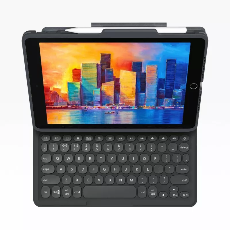ZAGG Pro Keys For iPad 10.9-inch (A16 & 10th Gen) German, AZERTY, German, Apple, iPad 10.9 inch (A16 & 10th Gen), Black, Polycarbonate (PC), Rubber