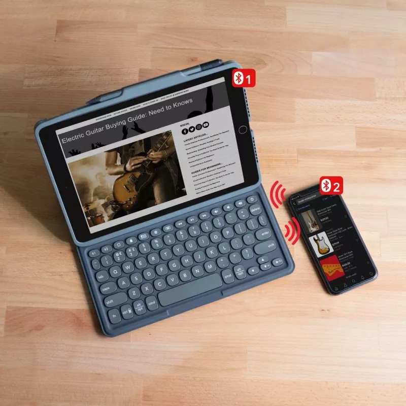 ZAGG Pro Keys For iPad 10.9-inch (A16 & 10th Gen) German, AZERTY, German, Apple, iPad 10.9 inch (A16 & 10th Gen), Black, Polycarbonate (PC), Rubber