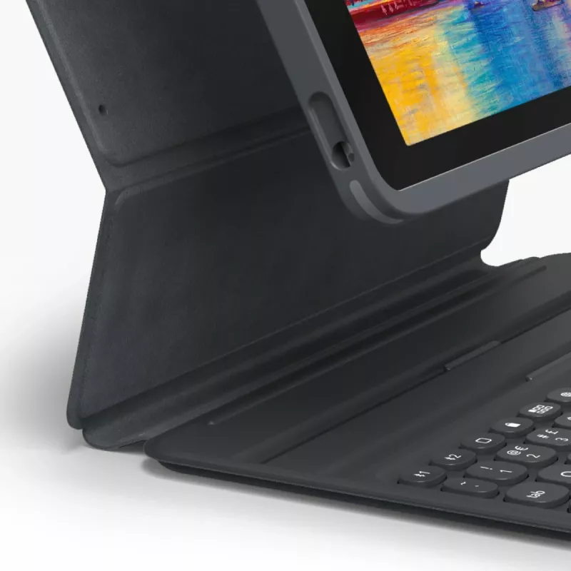 ZAGG Pro Keys For iPad 10.9-inch (A16 & 10th Gen) German, AZERTY, German, Apple, iPad 10.9 inch (A16 & 10th Gen), Black, Polycarbonate (PC), Rubber