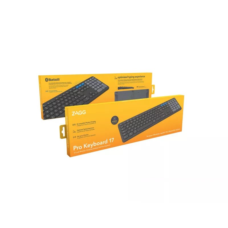 ZAGG Pro 17 keyboard Universal Bluetooth QWERTY Nordic Black
