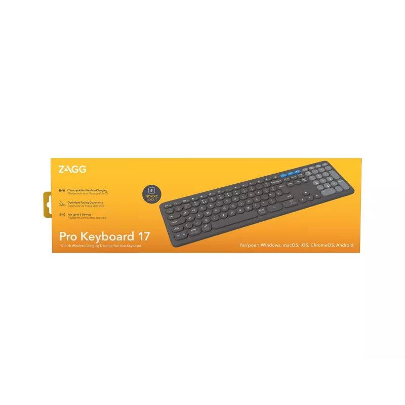 ZAGG Pro 17 keyboard Universal Bluetooth QWERTY Nordic Black