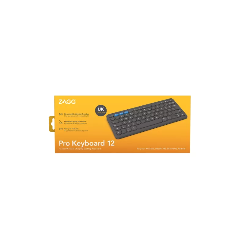 ZAGG Pro 12 keyboard Universal Bluetooth QWERTY English Black