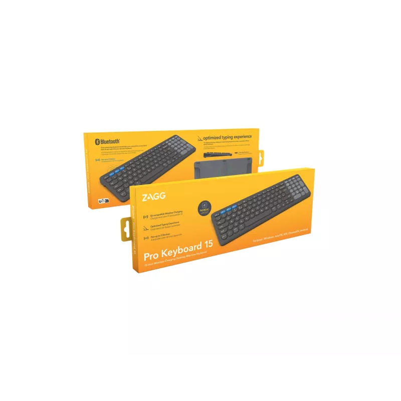 ZAGG Pro 15 keyboard Universal Bluetooth QWERTY Nordic Black