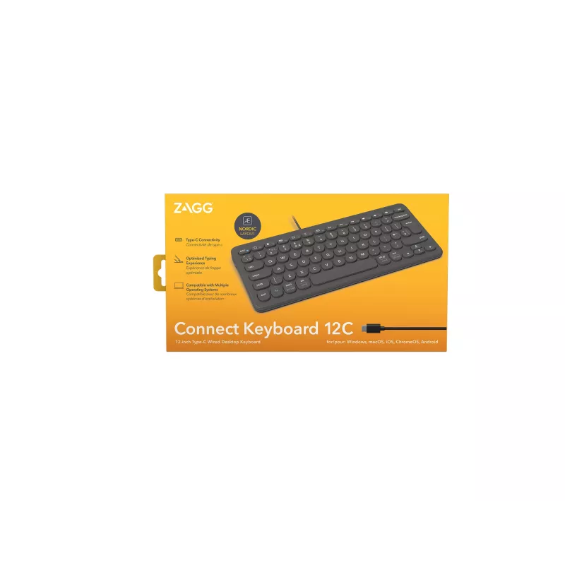 ZAGG Connect 12C keyboard Universal USB QWERTY Nordic Black
