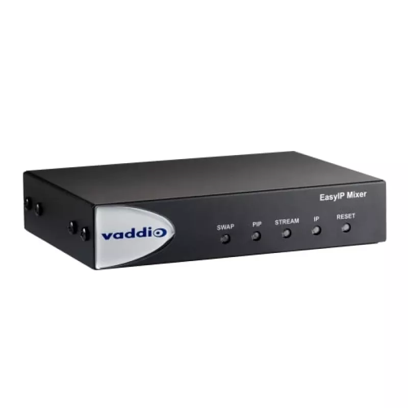 Vaddio EasyIP Mixer, 1920 x 1080 pixels, 60 fps, 20 - 20000 Hz, 0.02%, Black, CE, FCC, TAA
