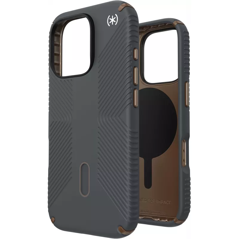 Speck Presidio2 Grip + ClickLock Apple iPhone 16 Pro Charcoal Grey - with Microban