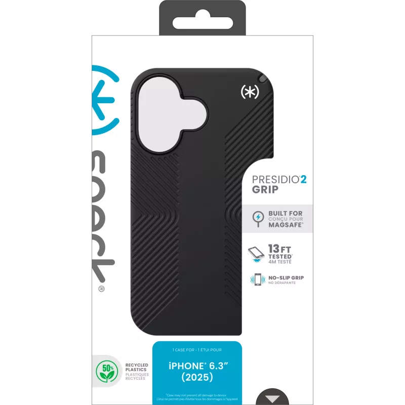 Speck Presidio2 Grip + MS Apple iPhone 17 Black - with Microban