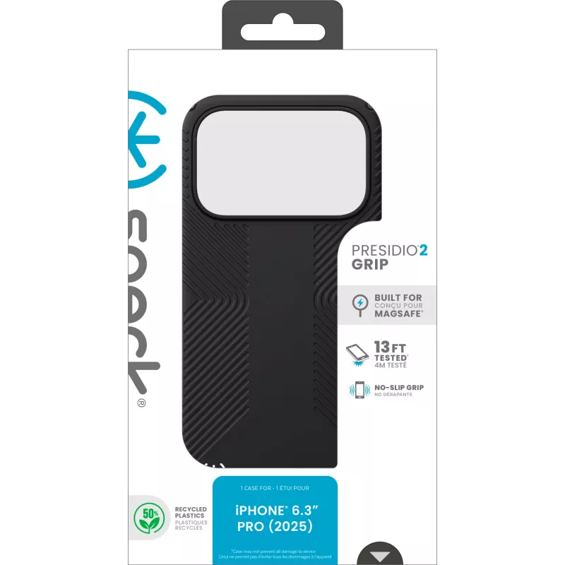 Speck Presidio2 Grip + MS Apple iPhone 17 Pro Black - with Microban