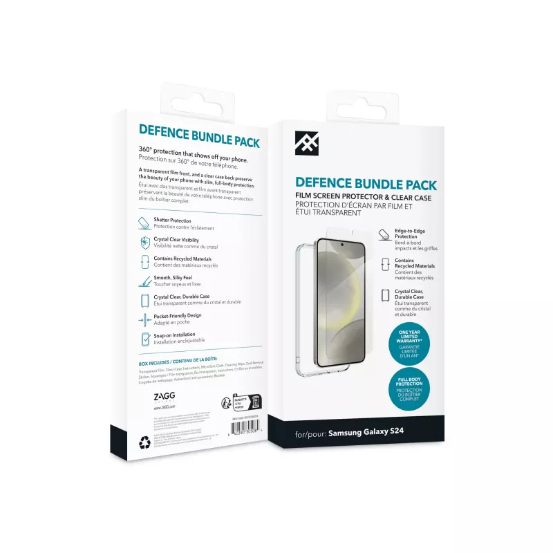 IFROGZ Defence Bundle Pack mobile phone case 15.8 cm (6.2 inch) Cover Transparent