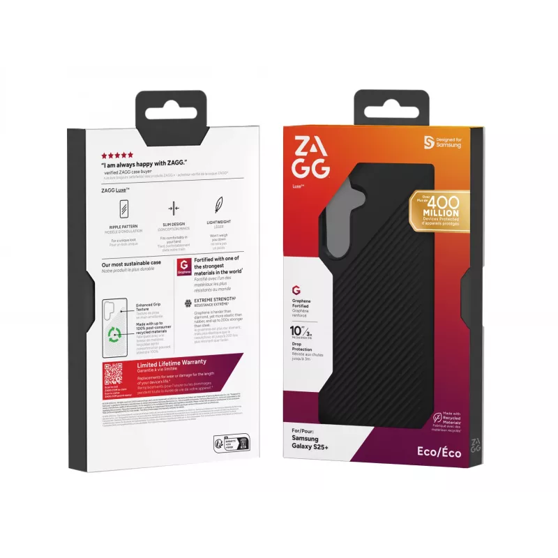 ZAGG Luxe Samsung Galaxy S25+ Black, Cover, Samsung, Galaxy S25+, 17 cm (6.7 inch), Black