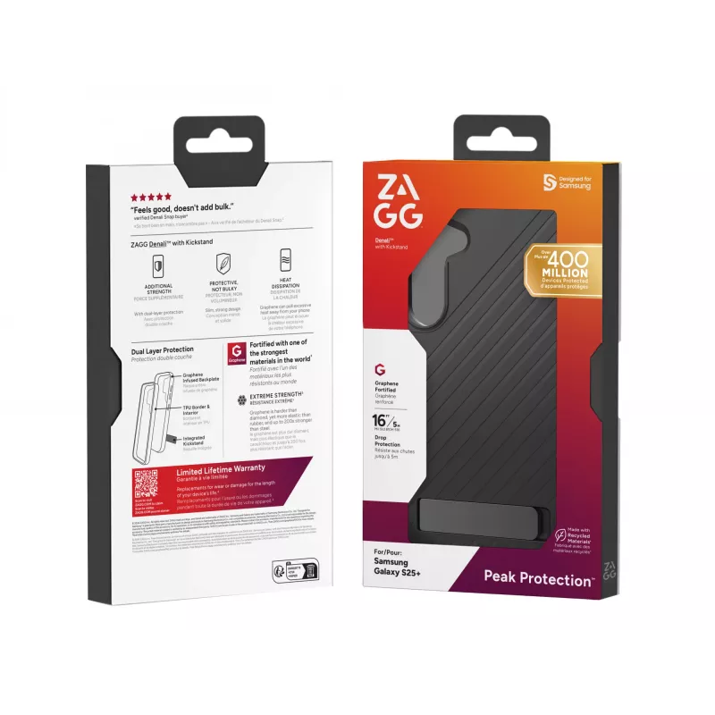ZAGG Denali KS Samsung Galaxy S25+ Black, Cover, Samsung, Galaxy S25+, 17 cm (6.7 inch), Black