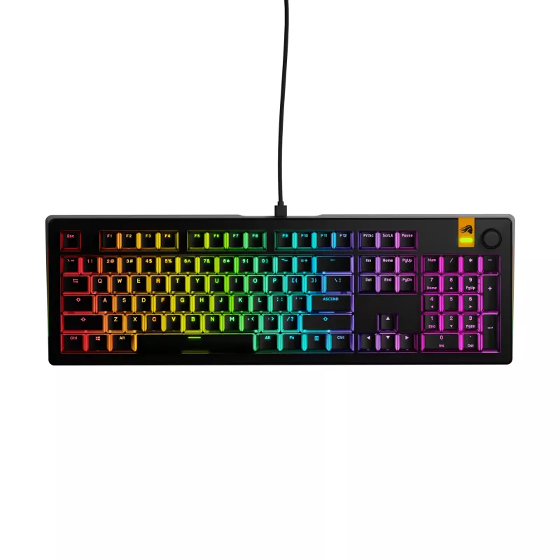 Glorious Gaming GMMK 3 HE 100% Prebuilt Wired Black - US, Wired, USB, Mechanical, QWERTY, RGB LED, Black