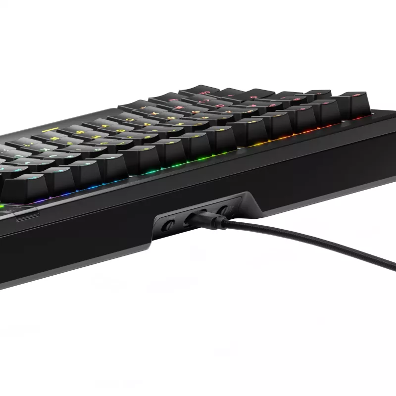 Glorious Gaming GMMK 3 PRO 75% Prebuilt Wired Black - FR, Wired, USB, Mechanical, AZERTY, RGB LED, Black