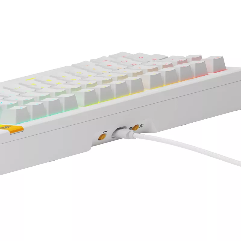 Glorious Gaming GMMK 3 HE 75% Prebuilt Wired White - FR, Wired, USB, Mechanical, AZERTY, RGB LED, White