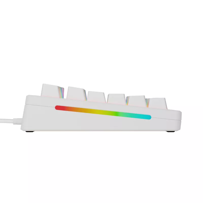 Glorious Gaming GMMK 3 HE 75% Prebuilt Wired White - FR, Wired, USB, Mechanical, AZERTY, RGB LED, White