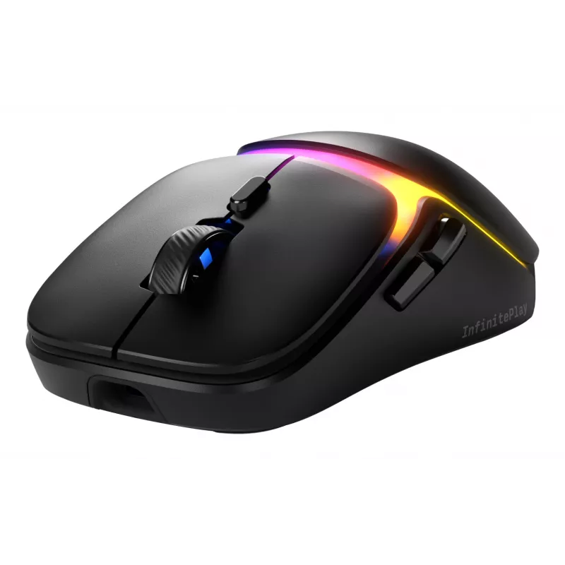 Glorious Gaming Model O3 Wireless Gaming Mouse - InfinitePlay Swappable Battery System, 8k Polling, 130M Click Optical Switches, Ultralight 66g, 30K DPI Optical Sensor, RGB - Black