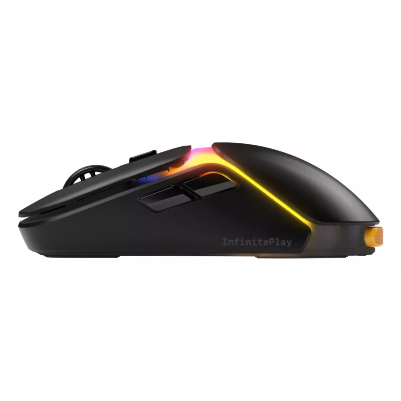 Glorious Gaming Model O3 Wireless Gaming Mouse - InfinitePlay Swappable Battery System, 8k Polling, 130M Click Optical Switches, Ultralight 66g, 30K DPI Optical Sensor, RGB - Black