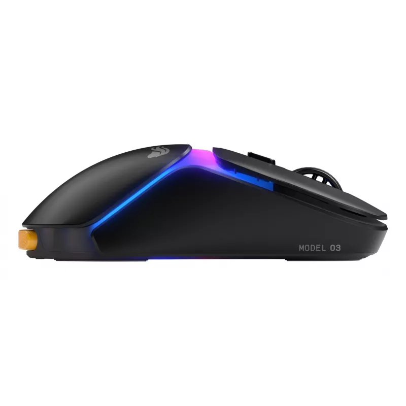 Glorious Gaming Model O3 Wireless Gaming Mouse - InfinitePlay Swappable Battery System, 8k Polling, 130M Click Optical Switches, Ultralight 66g, 30K DPI Optical Sensor, RGB - Black
