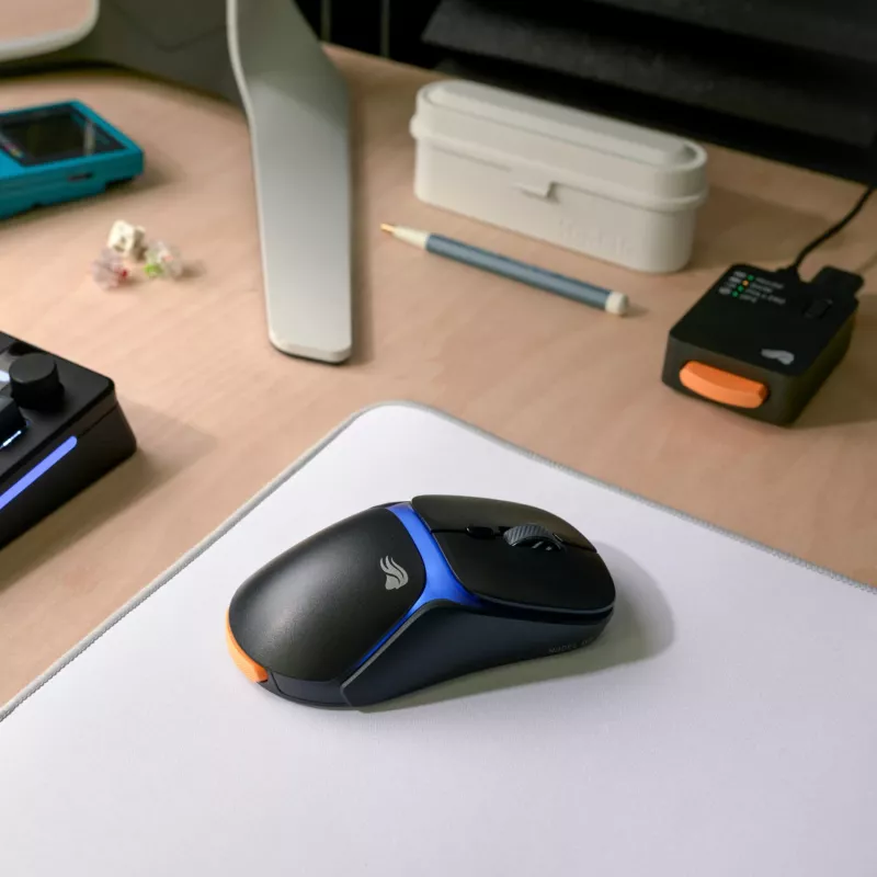Glorious Gaming Model O3 Wireless Gaming Mouse - InfinitePlay Swappable Battery System, 8k Polling, 130M Click Optical Switches, Ultralight 66g, 30K DPI Optical Sensor, RGB - Black
