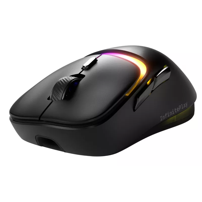 Glorious Gaming Model D3 Wireless Gaming Mouse - InfinitePlay Swappable Battery System, 8k Polling, 130M Click Optical Switches, Ultralight 69g, 30K DPI Optical Sensor, RGB - Black