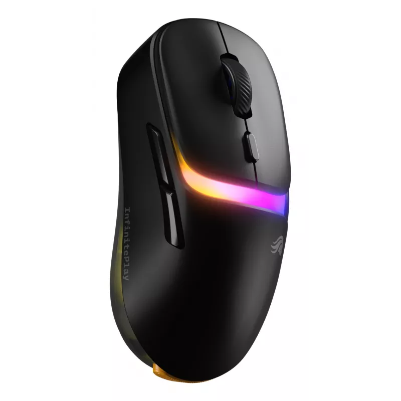 Glorious Gaming Model D3 Wireless Gaming Mouse - InfinitePlay Swappable Battery System, 8k Polling, 130M Click Optical Switches, Ultralight 69g, 30K DPI Optical Sensor, RGB - Black