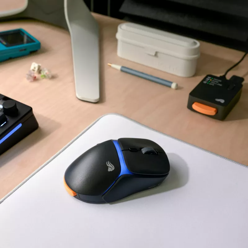 Glorious Gaming Model D3 Wireless Gaming Mouse - InfinitePlay Swappable Battery System, 8k Polling, 130M Click Optical Switches, Ultralight 69g, 30K DPI Optical Sensor, RGB - Black