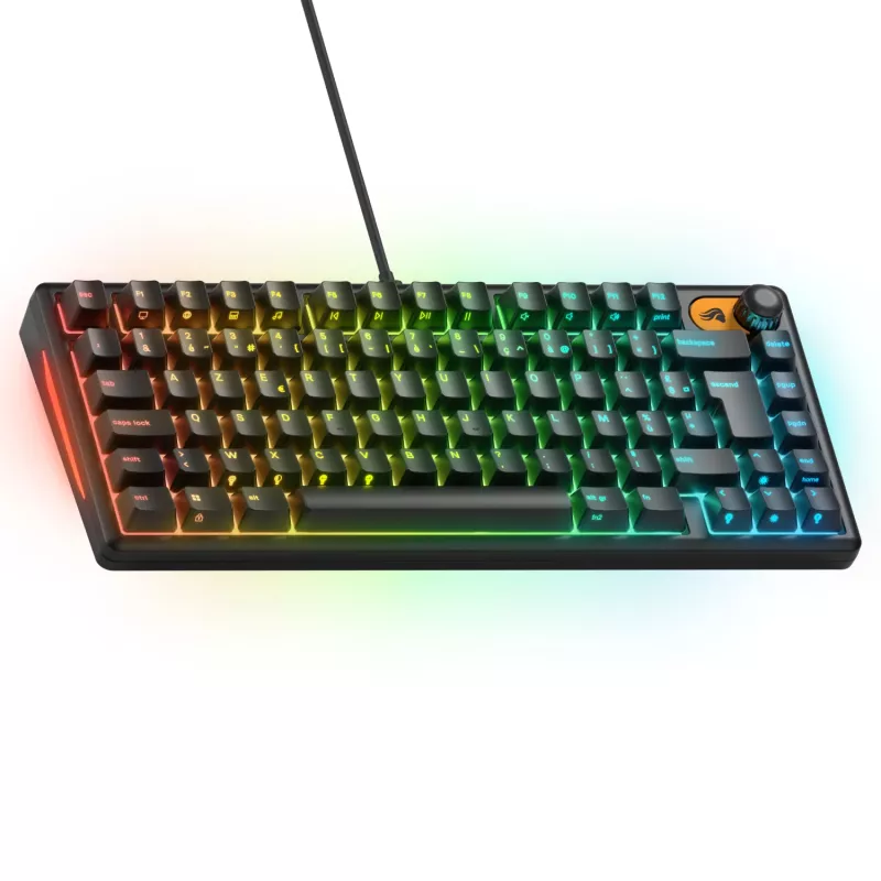 Glorious Gaming GMBK 75% keyboard USB AZERTY French Black