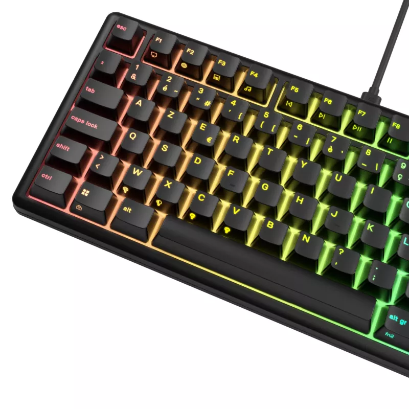 Glorious Gaming GMBK 75% keyboard USB AZERTY French Black