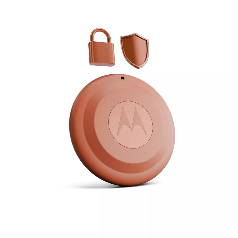 Finder Motorola moto tag 2 — universal tracker, orange, CR2032 battery, up to 14400 h, 7.4 g, Ø 31.9 mm, 8 mm