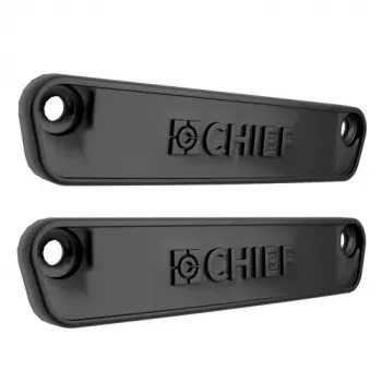 Chief Fusion Horizontal Row End Cap, Black, 2 pc(s)