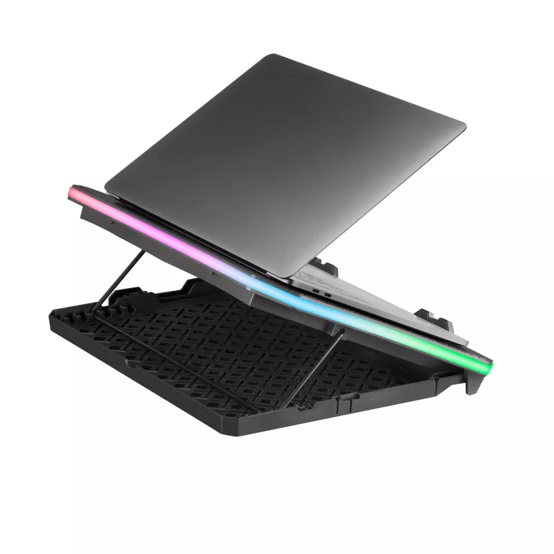 Mars Gaming MNBC6, Cooling Base + Stand XL 19'' ARGB, 3 Fans, Mobile Stand