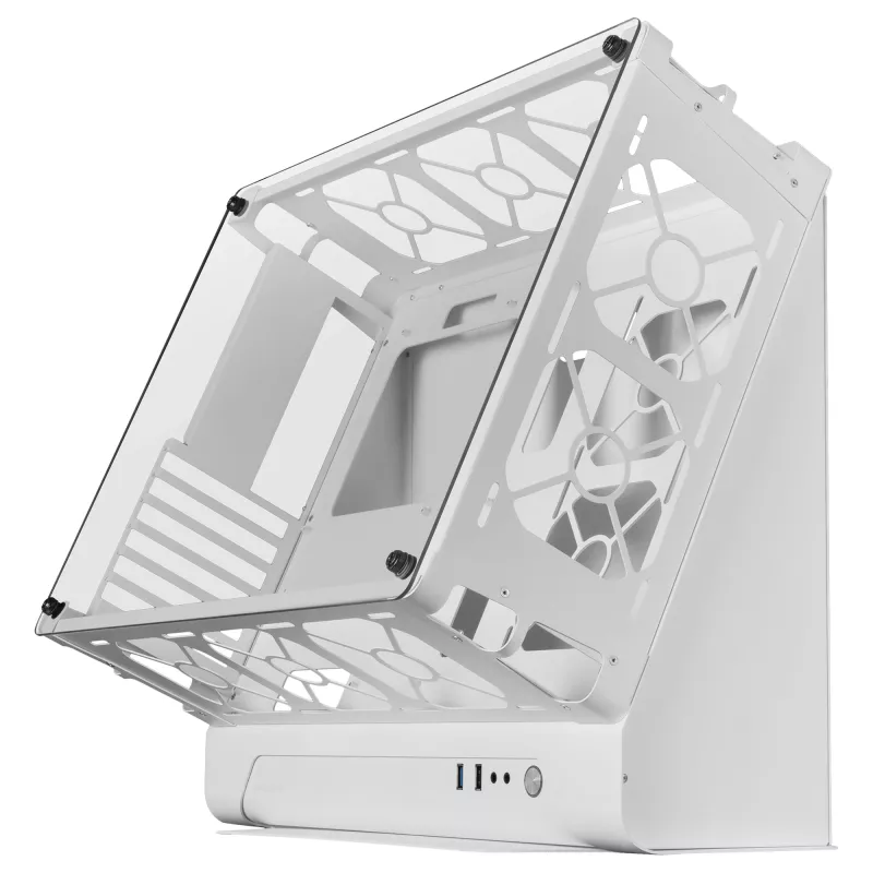 Mars Gaming MCB White PC Gaming ATX XL Case Custom Premium Edition Modular Dual Chamber Structure