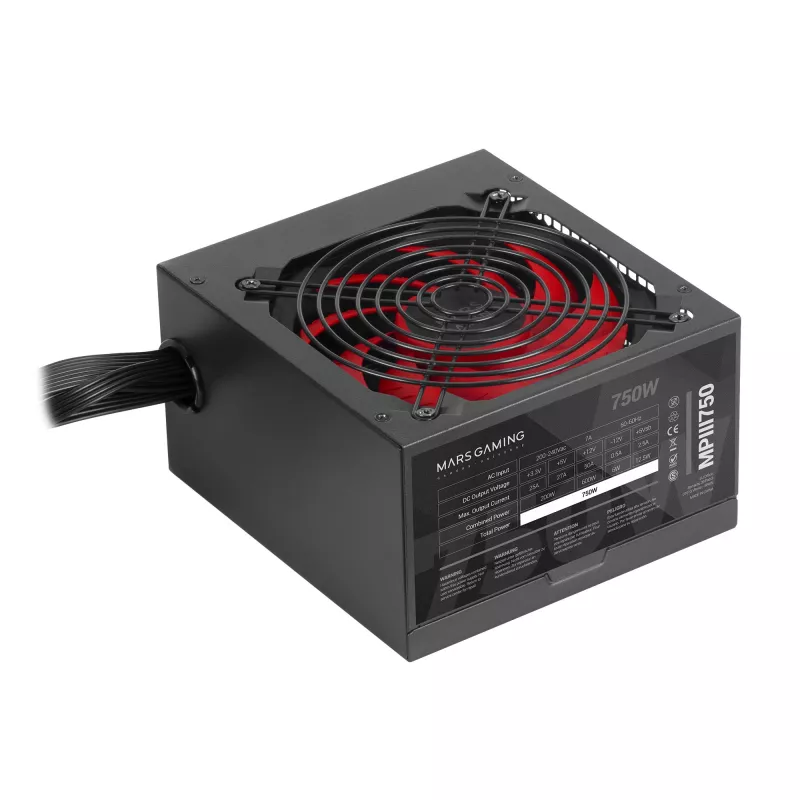 Mars Gaming MPIII750 PC Power Supply 750W ATX 85% Efficiency 5 Year Warranty