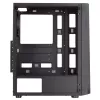 Mars Gaming MC-ART Black ATX Gaming PC Case Double Drawable Tempered Glass ARGB 12 Modes 12cm Fan