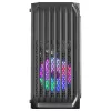 Mars Gaming MC-S2 Black Compact Micro-ATX Gaming PC Case 2 FRGB Rainbow Fans with Front Grille Full Side Window